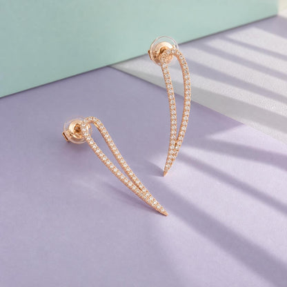 Rose Gold Seraphina Curve Earrings product image 5