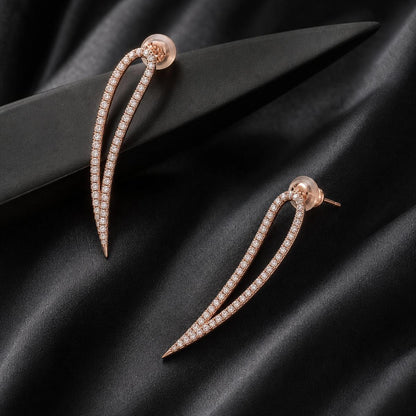 Rose Gold Seraphina Curve Earrings product image 6