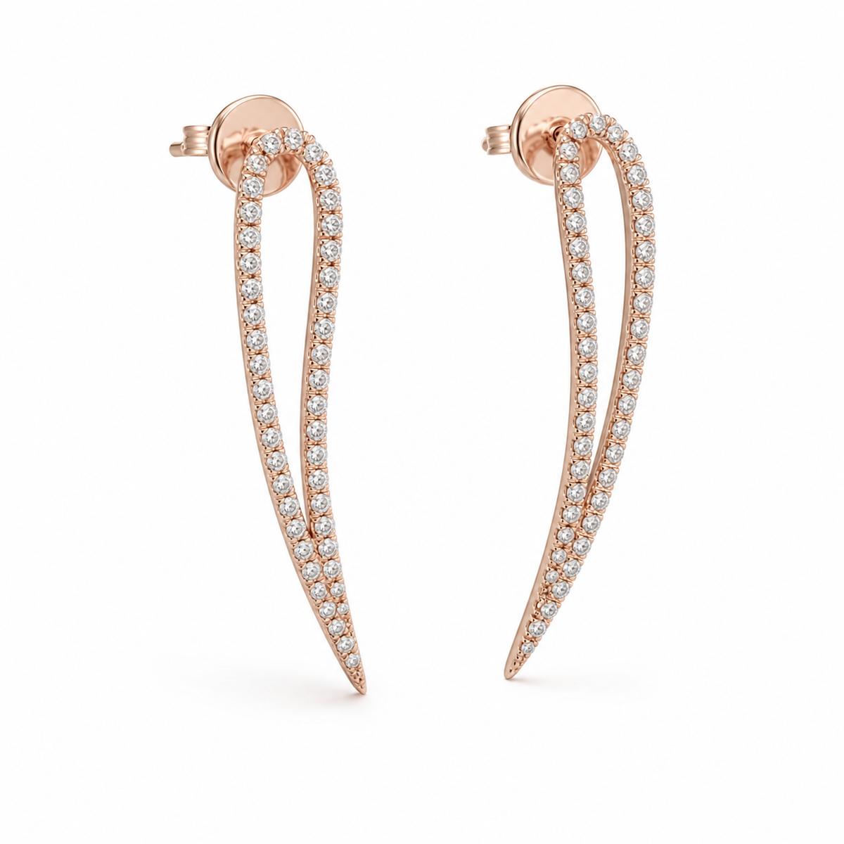 Rose Gold Seraphina Curve Earrings product image 2