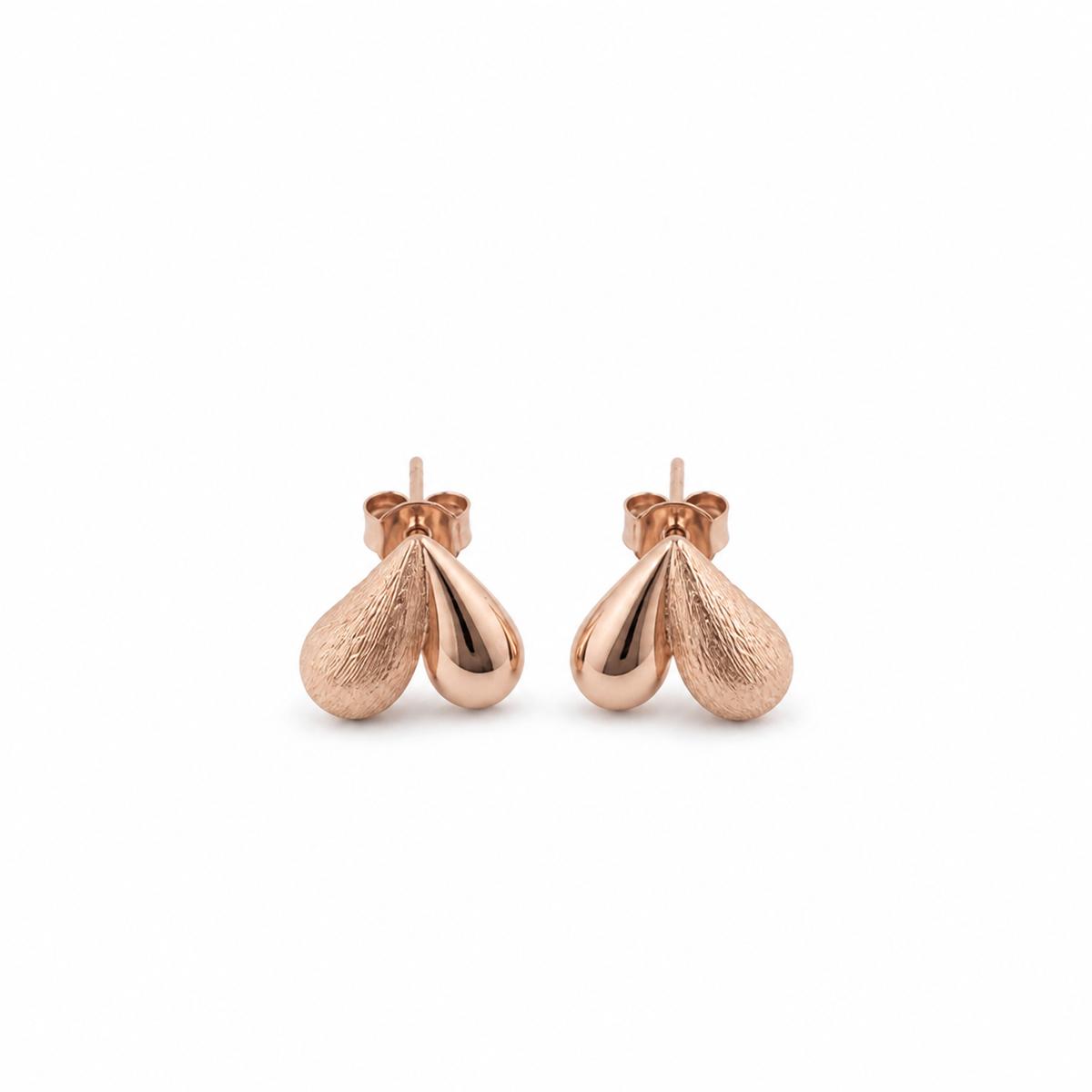 Rose Gold Seraphina Twin Leaf Earrings product image 1