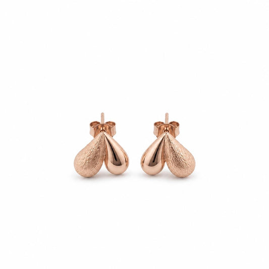 Rose Gold Seraphina Twin Leaf Earrings product image 1