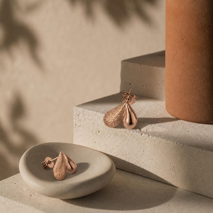 Rose Gold Seraphina Twin Leaf Earrings product image 5