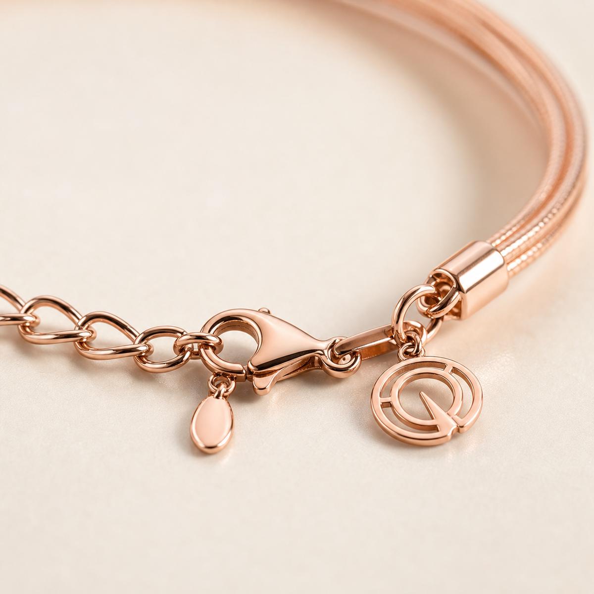 Rose Gold Serena Coil Bracelet design detail