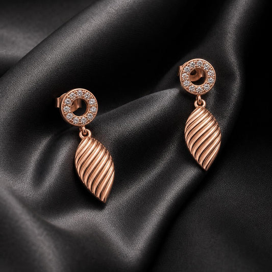 Rose Gold Sienna Leaf Earrings product image 2