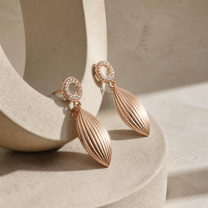 Rose Gold Sienna Leaf Earrings product image 4