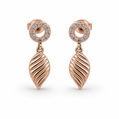 Rose Gold Sienna Leaf Earrings product image 1