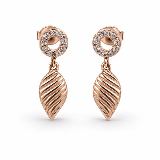Rose Gold Sienna Leaf Earrings product image 1