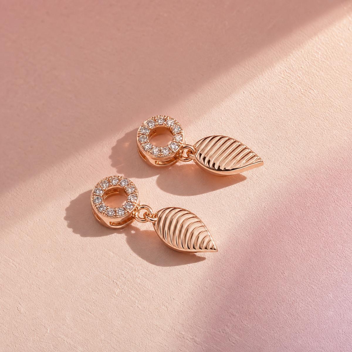 Rose Gold Sienna Leaf Earrings product image 5