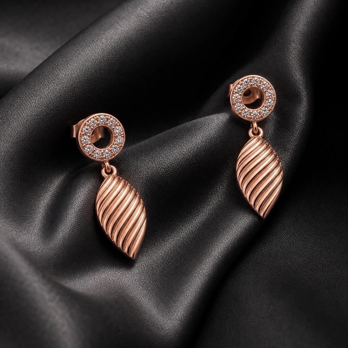 Rose Gold Sienna Leaf Earrings product image 6