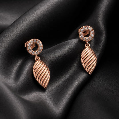 Rose Gold Sienna Leaf Earrings product image 6