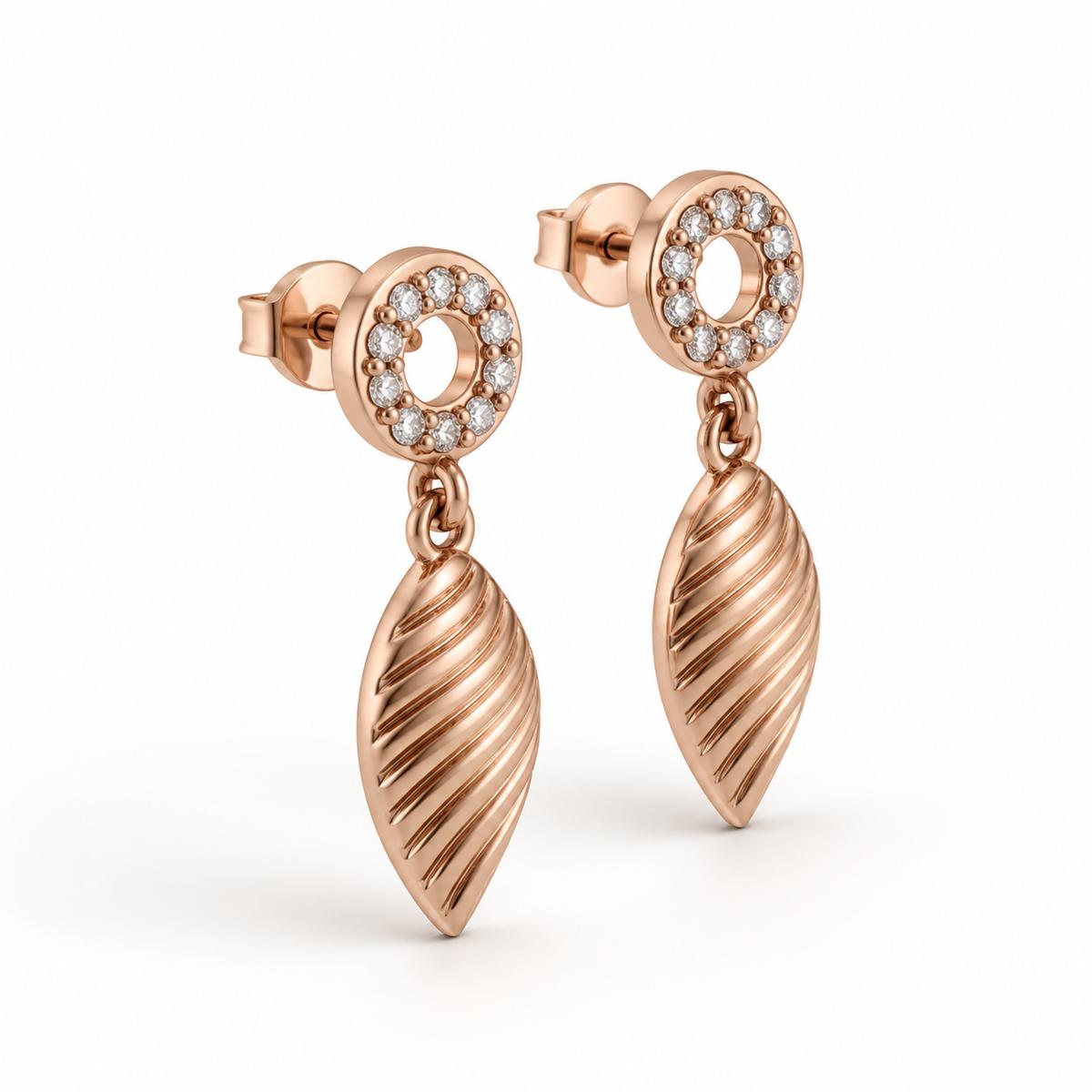Rose Gold Sienna Leaf Earrings product image 2