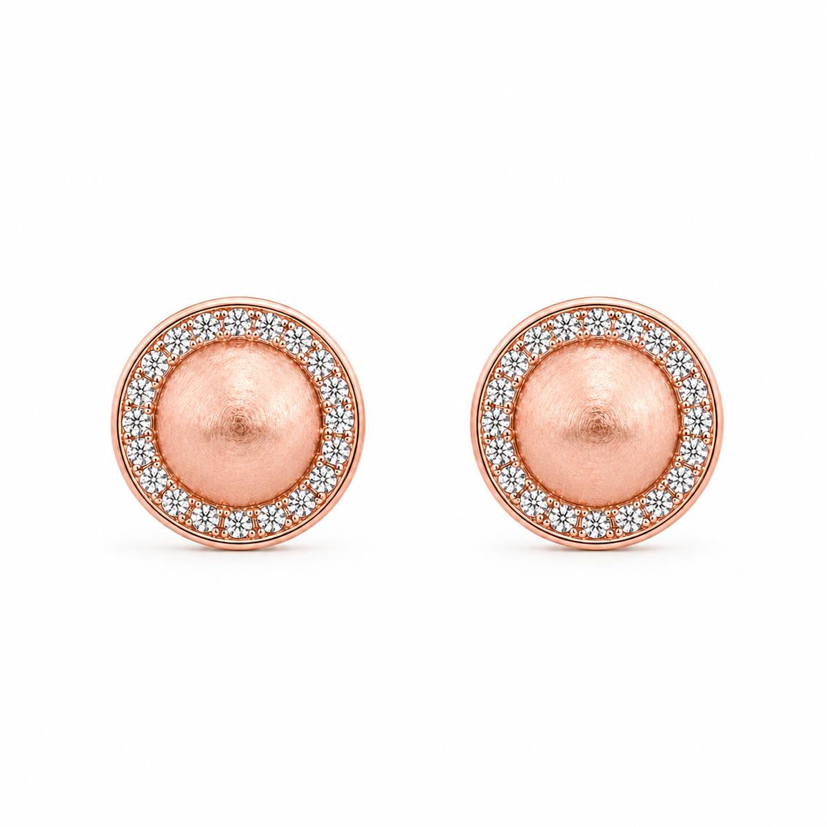 Rose Gold Solara Halo Earrings product image 1
