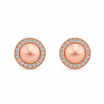 Rose Gold Solara Halo Earrings product image 1
