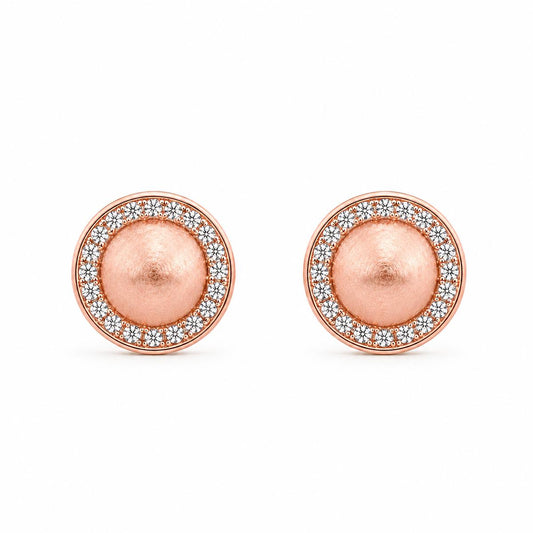 Rose Gold Solara Halo Earrings product image 1