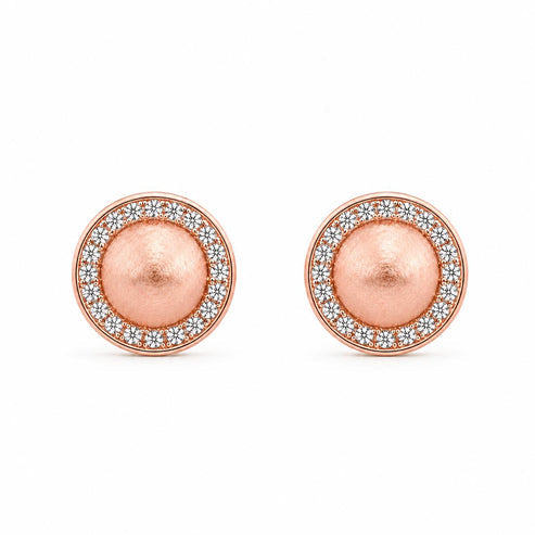 Rose Gold Solara Halo Earrings product image 1