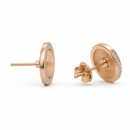 Rose Gold Solara Halo Earrings product image 3