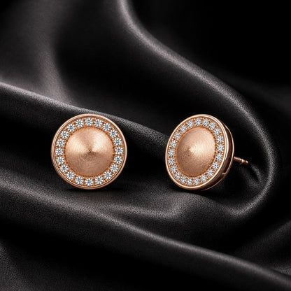 Rose Gold Solara Halo Earrings product image 6