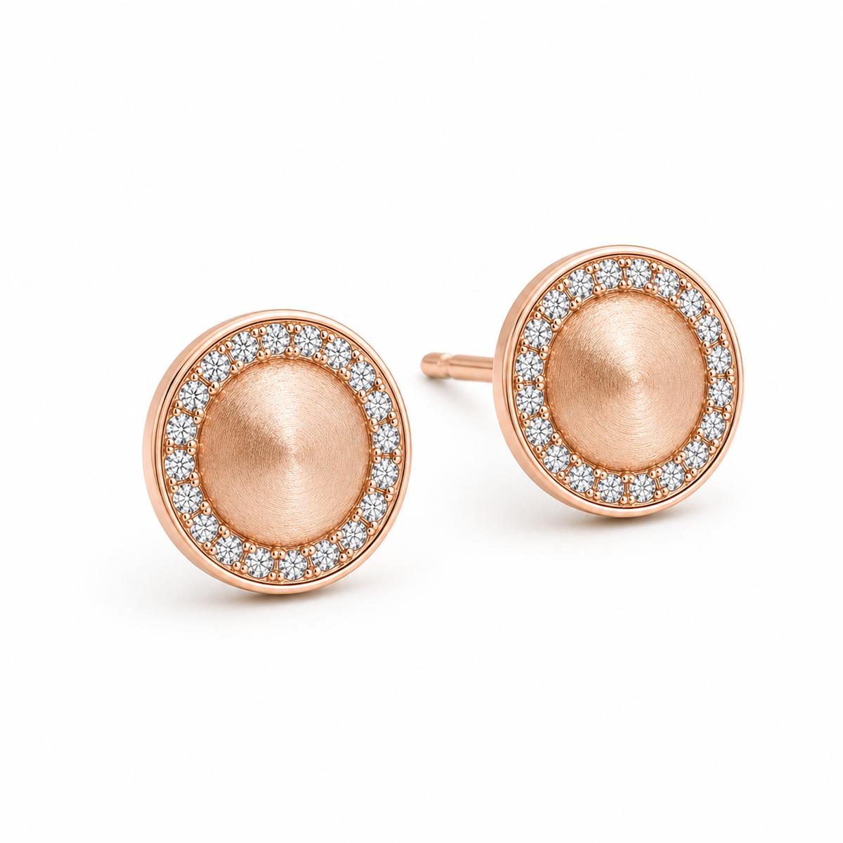 Rose Gold Solara Halo Earrings product image 2