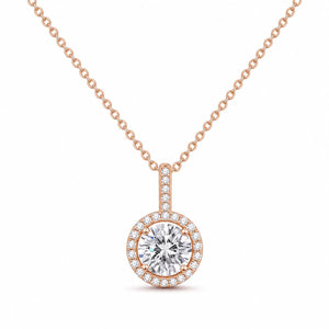 Rose Gold Solara Halo Pendant product image 1