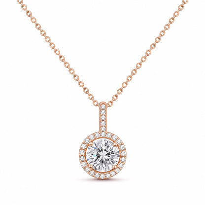 Rose Gold Solara Halo Pendant product image 1