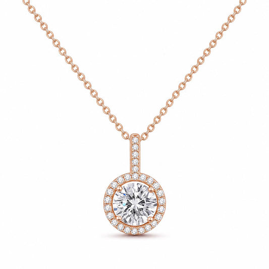 Rose Gold Solara Halo Pendant product image 1