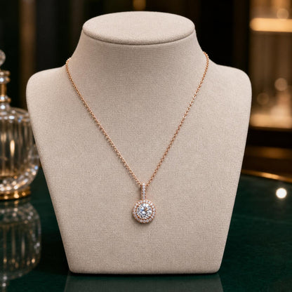 Rose Gold Solara Halo Pendant product image 6