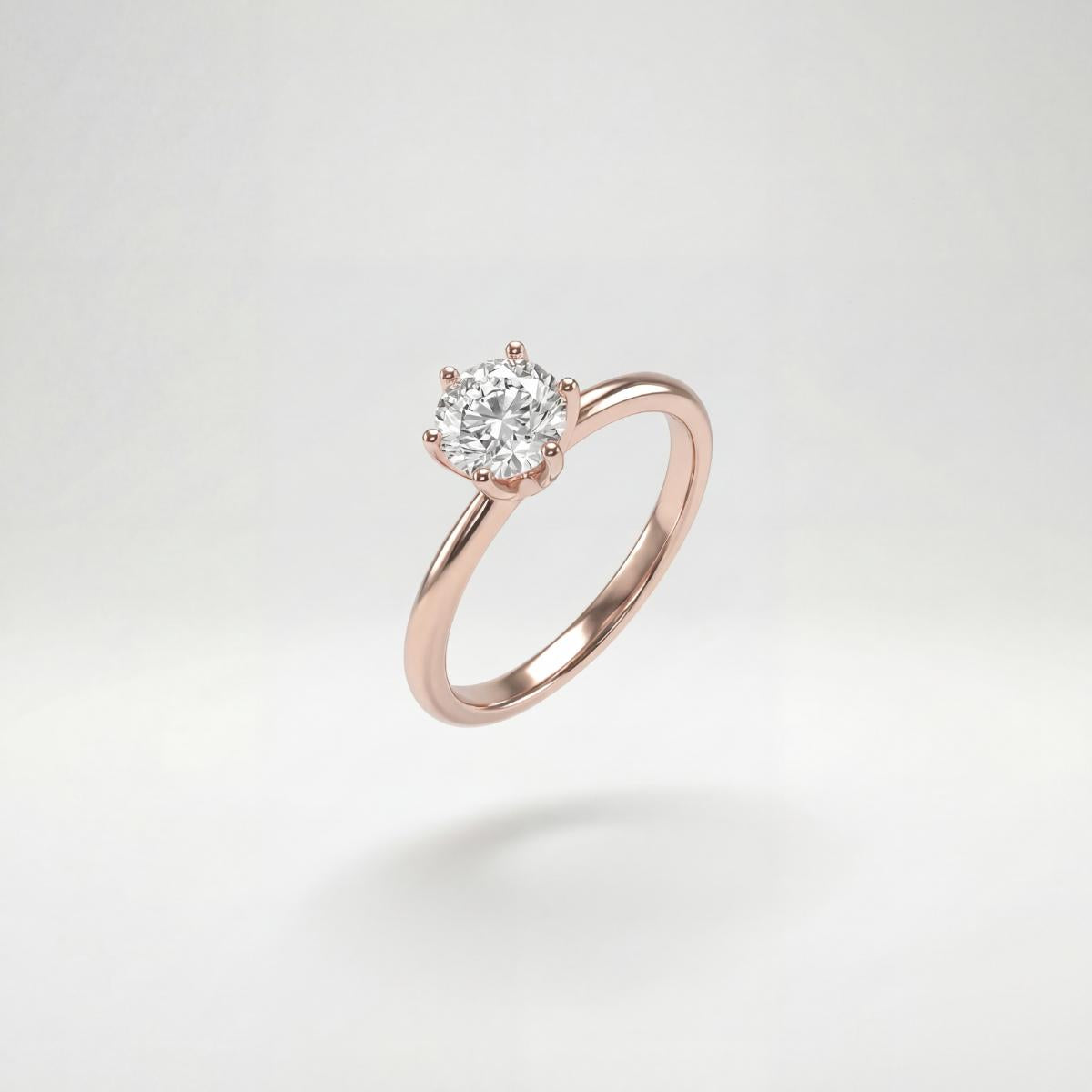 Rose Gold Solitaire Shine Ring product image 1