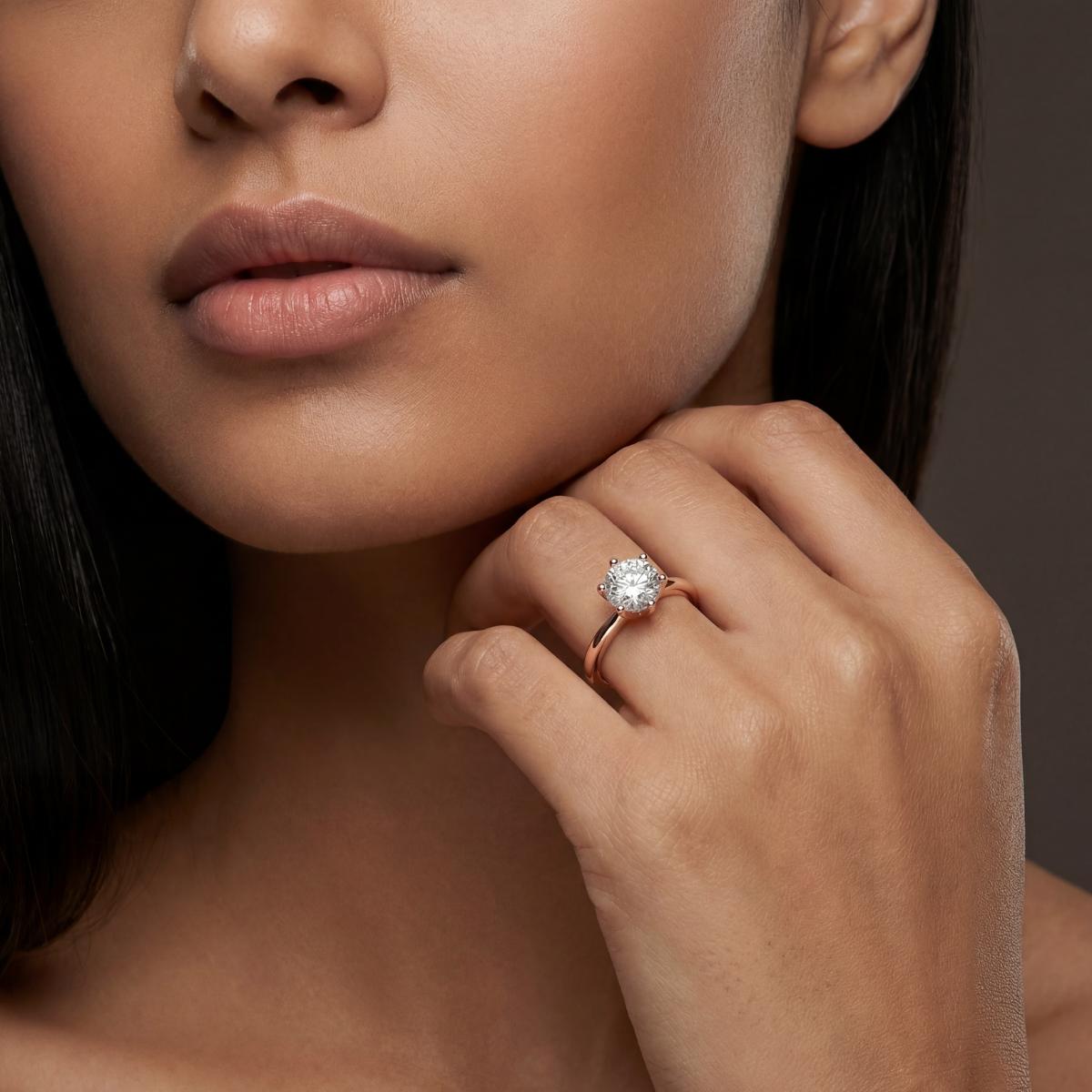 Rose Gold Solitaire Shine Ring product image 5
