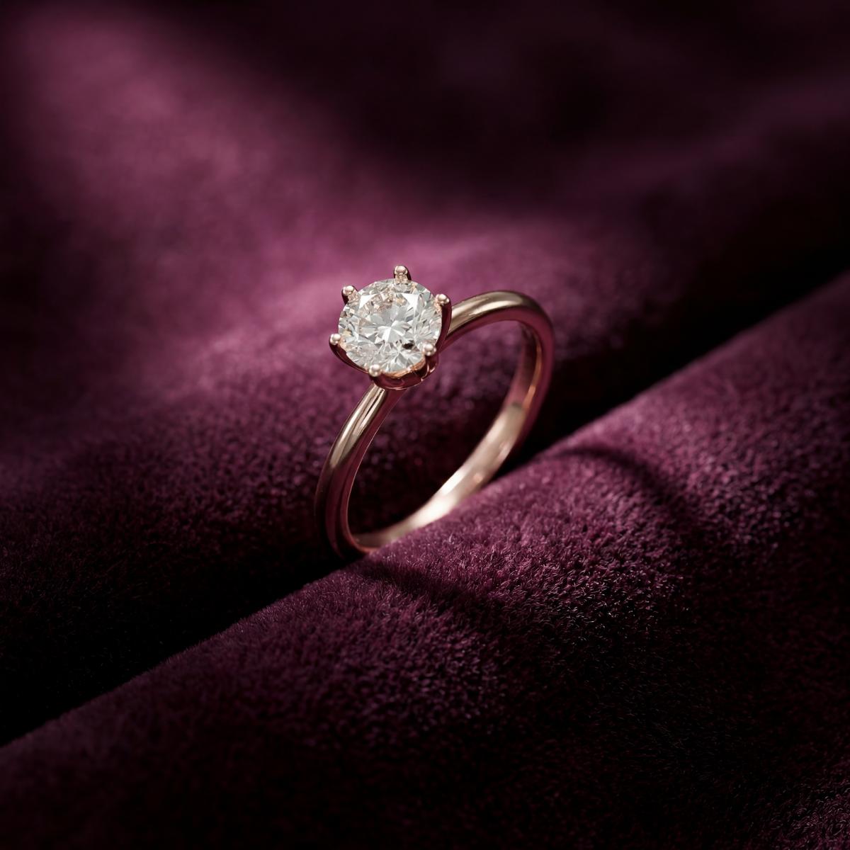 Rose Gold Solitaire Shine Ring product image 3