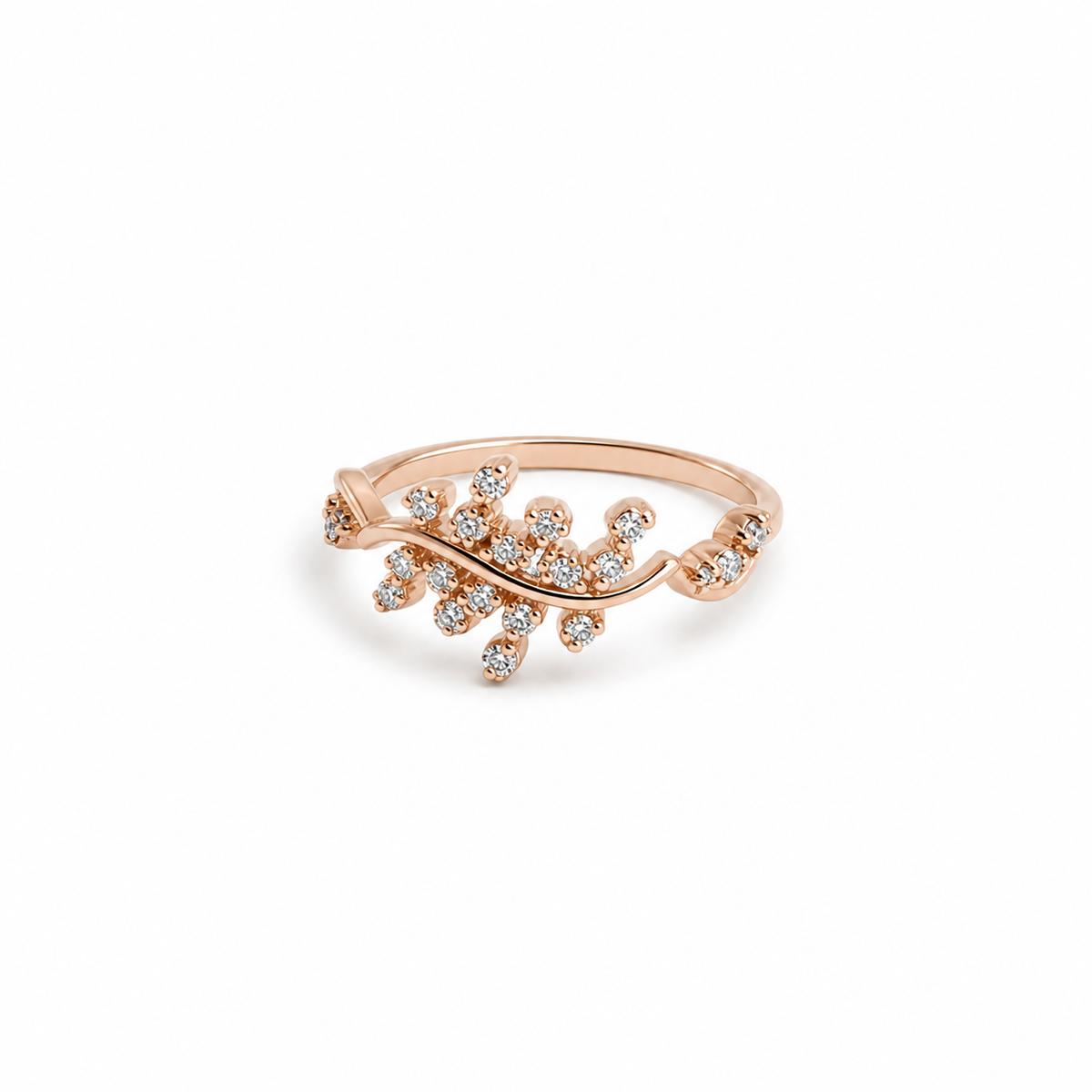 Rose Gold Sparkling Vine Ring product image 1