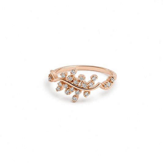 Rose Gold Sparkling Vine Ring product image 1