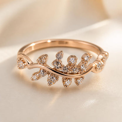 Rose Gold Sparkling Vine Ring product image 2