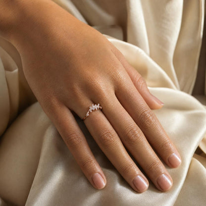 Rose Gold Sparkling Vine Ring product image 3