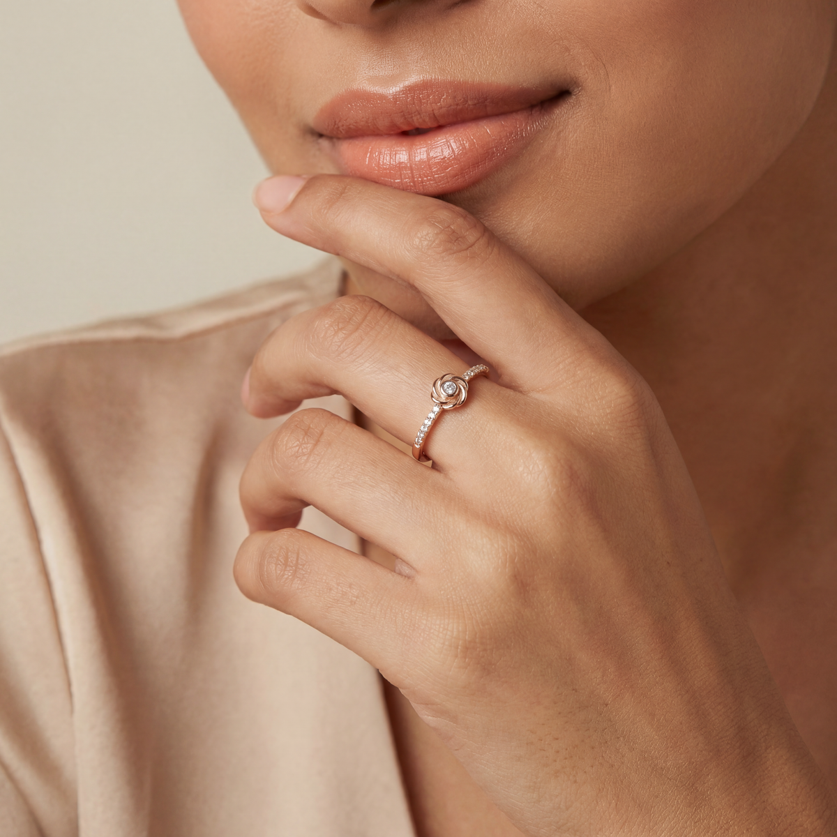 Rose Gold Swirl Ring product image 5