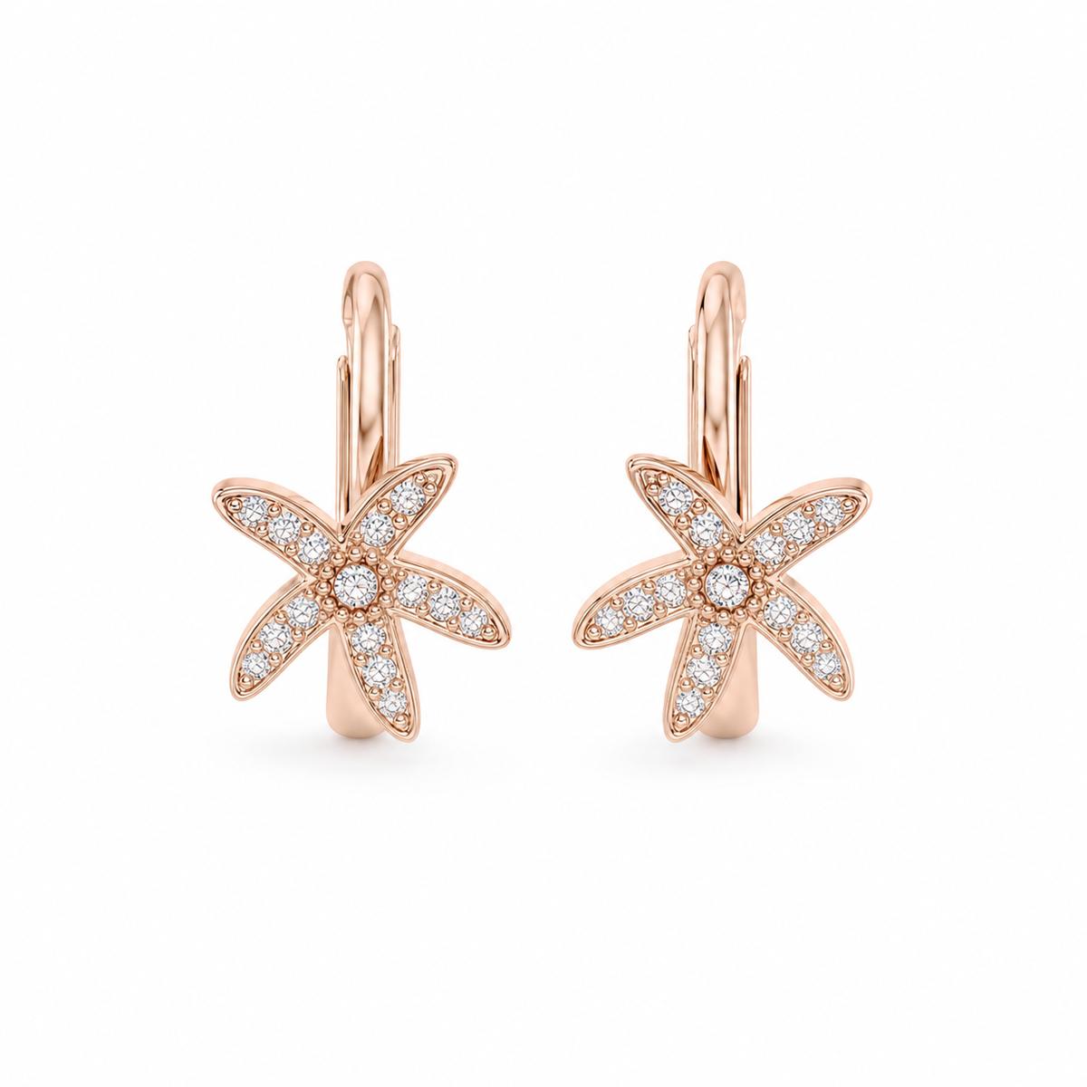 Rose Gold Tara Star Bloom Earrings product image 1