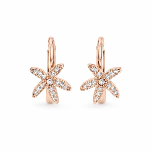Rose Gold Tara Star Bloom Earrings product image 1