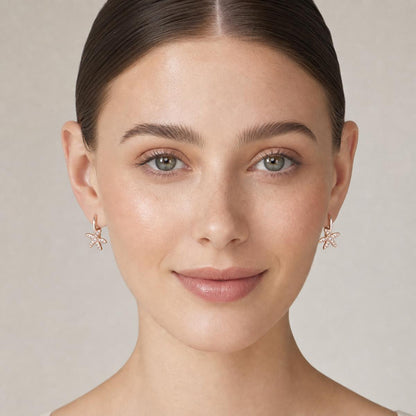Rose Gold Tara Star Bloom Earrings product image 7