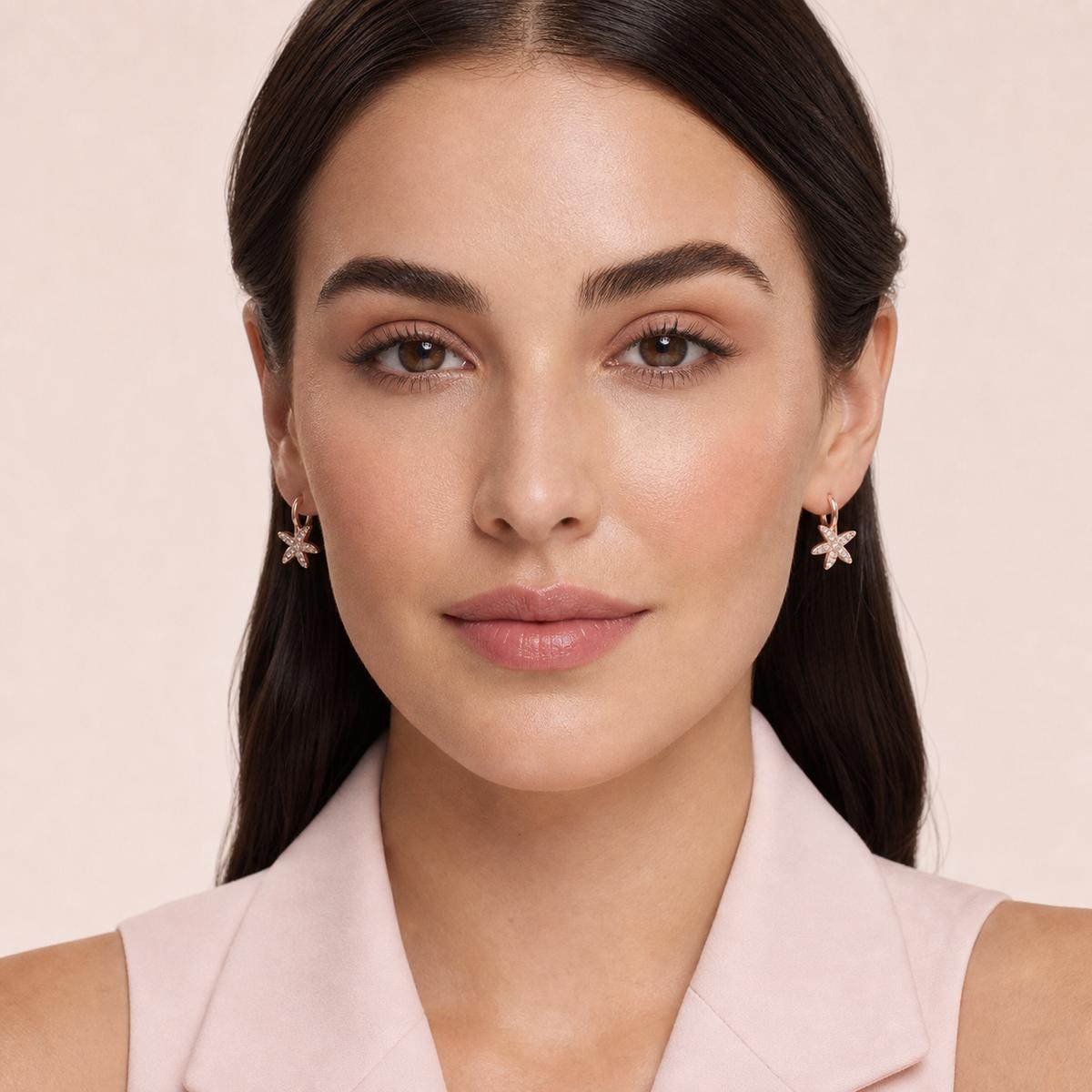 Rose Gold Tara Star Bloom Earrings product image 8