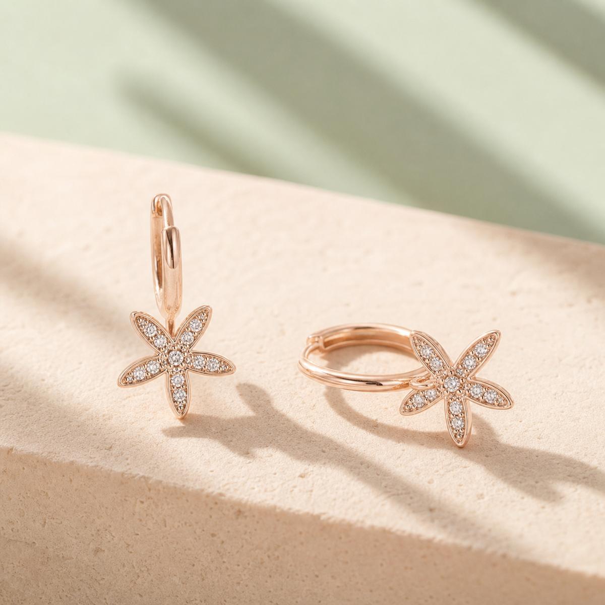 Rose Gold Tara Star Bloom Earrings product image 5