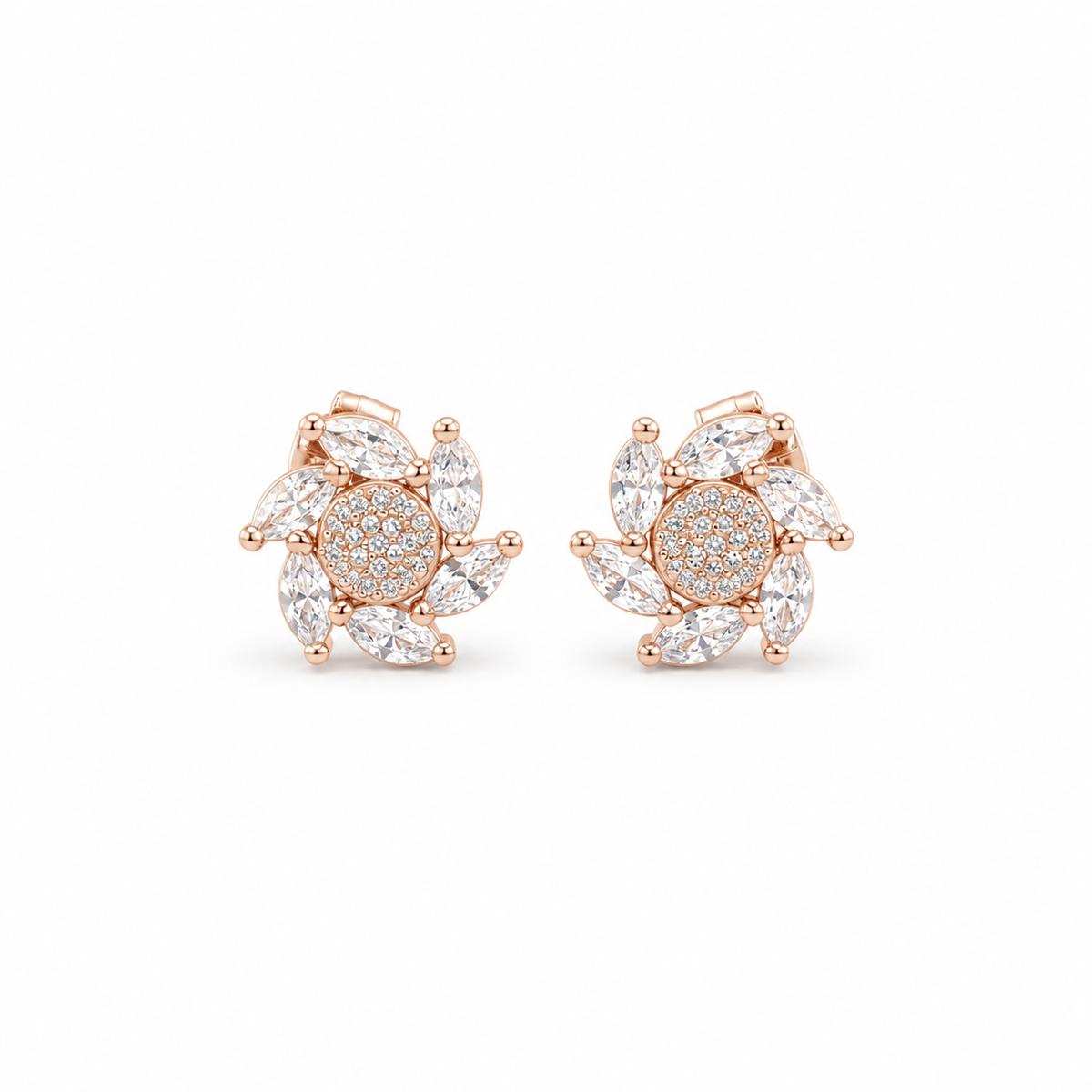 Rose Gold Tara Sunburst Bloom Earrings product image 1