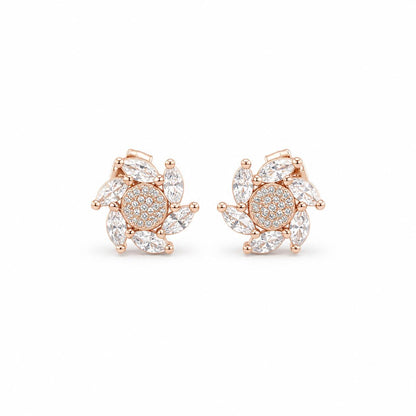 Rose Gold Tara Sunburst Bloom Earrings product image 1