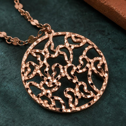 Rose Gold Tree of Grace Necklace design detail