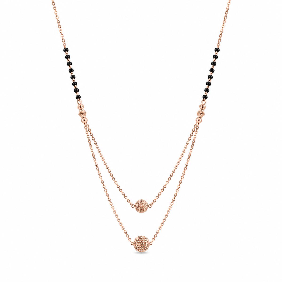 Rose Gold Twin Orb Layer Mangalsutra product image 1
