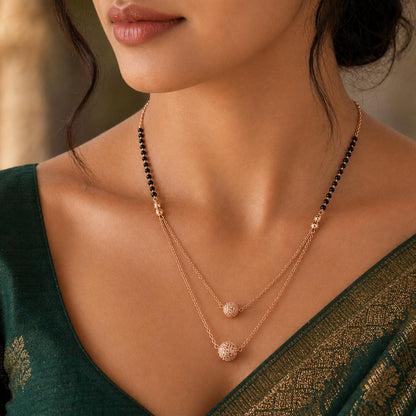 Rose Gold Twin Orb Layer Mangalsutra product image 3
