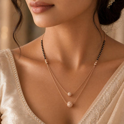 Rose Gold Twin Orb Layer Mangalsutra product image 4