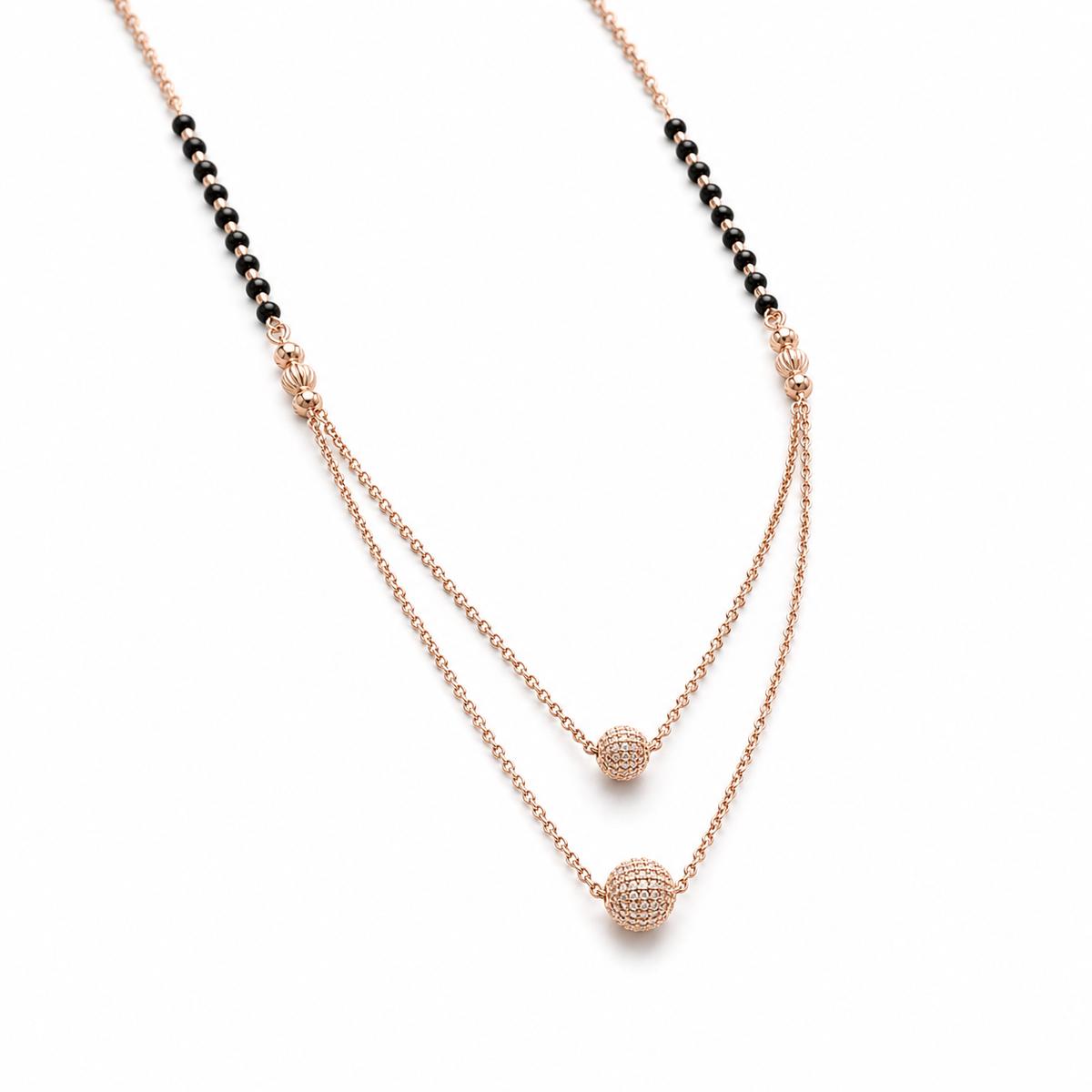 Rose Gold Twin Orb Layer Mangalsutra product image 2
