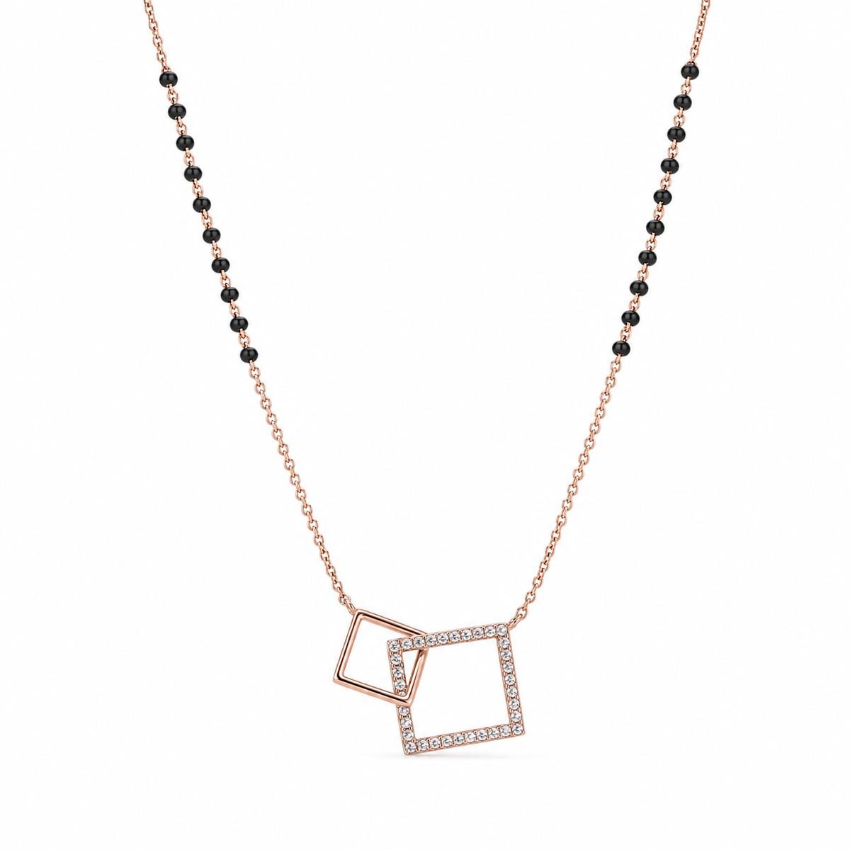 Rose Gold Twin Square Frame Mangalsutra product image 1