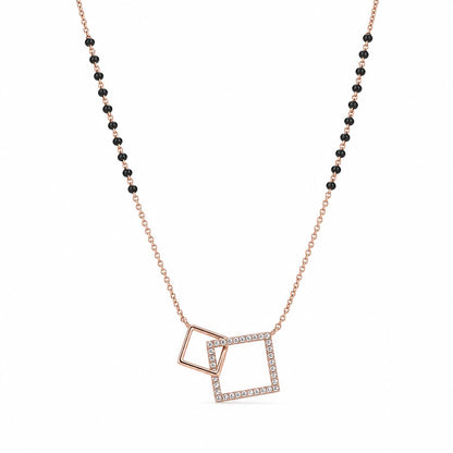 Rose Gold Twin Square Frame Mangalsutra product image 1