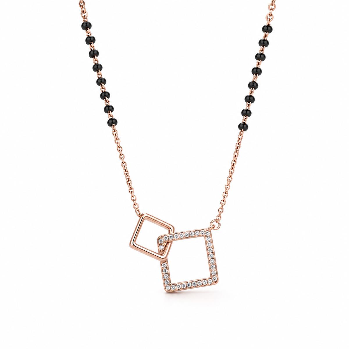 Rose Gold Twin Square Frame Mangalsutra product image 2