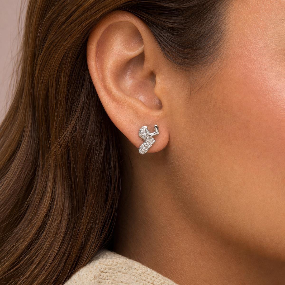 Silver Aira Elephant Earrings product image 7